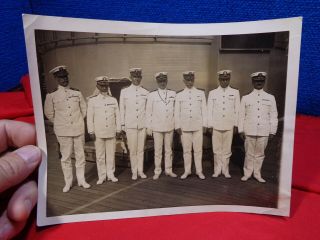 Antique Military Photo Ww1 Era 7 Us Navy Admirals.  2