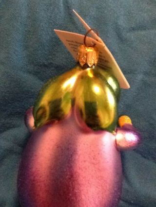 Christopher Radko Ornament 1993 Tutti Frutti Eggplant 4
