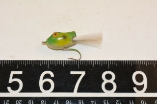 Old Early Wooden Shur Luk Fly Rod Dingbat Frog Lure Hair Bait