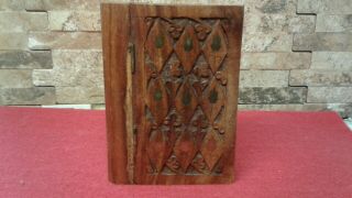 Vintage Wooden And Brass Book Box Vgc
