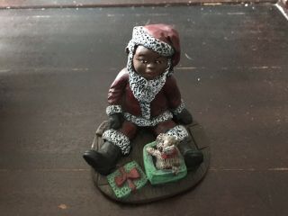 Christmas Figure Black Child Santa Claus Rnc 1993