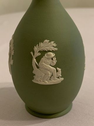 Wedgewood Green Jasperware vase 5 inch 2