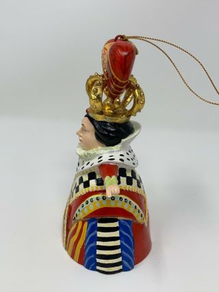 MACKENZIE CHILDS ORNAMENT Alice Wonderland Queen of Hearts Courtly Check 2