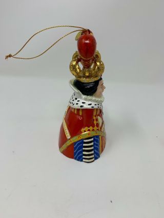 MACKENZIE CHILDS ORNAMENT Alice Wonderland Queen of Hearts Courtly Check 5