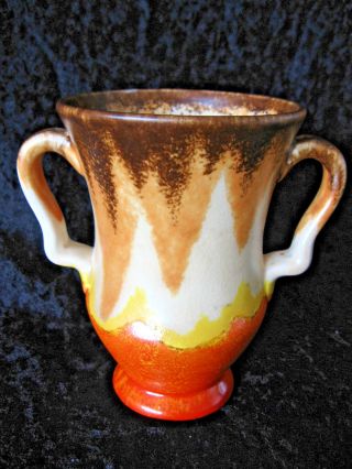Vintage Empire Ware Art Deco Vase England Trickle Glaze Ceramic Pottery