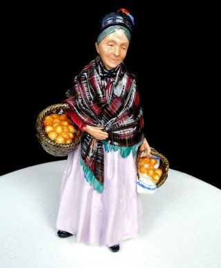 Royal Doulton England Hn1759 The Orange Lady In Pink 8 3/4 " Figurine 1936 - 1975