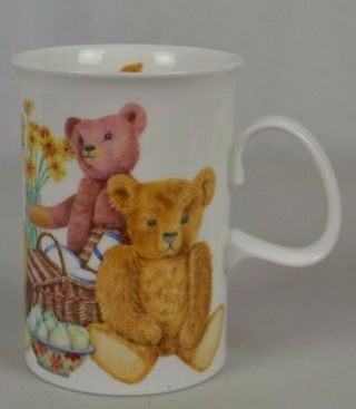 Dunoon Mug Coffee Cup Bone China Teddy Bear Caroline Bessey England Teddies