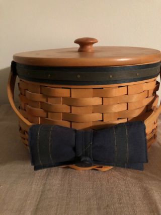 Longaberger 2001 Collectors Club Sewing Circle Basket Set With Lid