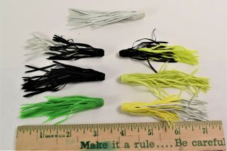 (21) Rubber Hula Skirts In 7 Colors 3 1/4 " Long For Lures 3 In Each Color