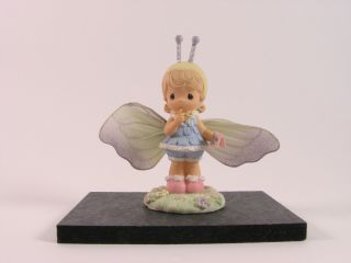 Precious Moments Girl With Wings Figurine Holding I Like You Card 119331