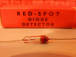 10x RED SPOT Diodes detector Crystal radio,  Antique Large Glass Germanium NOS 2