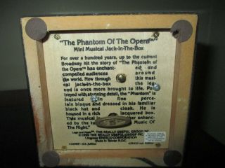 Phantom Of The Opera Musical Jack in The Box 1990 Enesco Rare 6