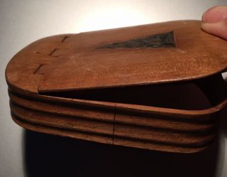 Old 1800s Antique Tasmanian Wood Box Pokerwork Design Dovetail Lid (diy Base)