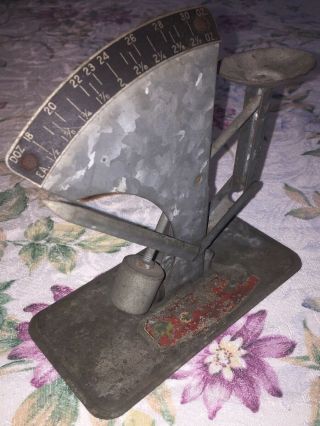 Vintage The Oakes MFG.  Co.  Galvanized Metal Egg Scale 5