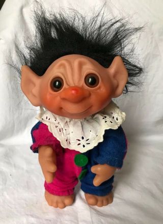 Vintage Thomas Dam Clown Troll Made In Denmark 1977