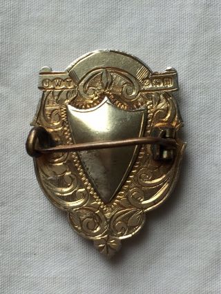 Antique Hallmarked Silver Gilt Double Side Brooch 4