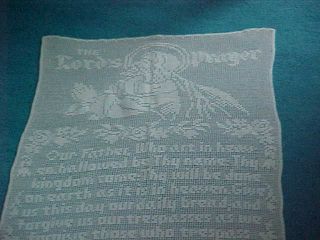 Lords Prayer In Crochet Panel For Framing 17x28 Inches