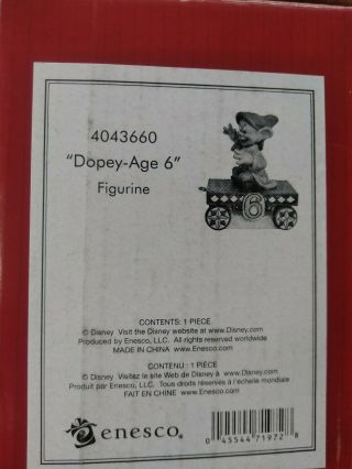 Jim Shore Disney Traditions Birthday Train Car Dopey Age 6 Figurine 4043660 5