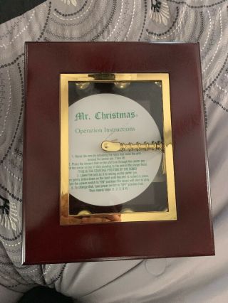 MR CHRISTMAS MUSICAL BELL SYMPHONIUM MAHOGANY WOOD 16 DISC SONGS MUSIC BOX 5