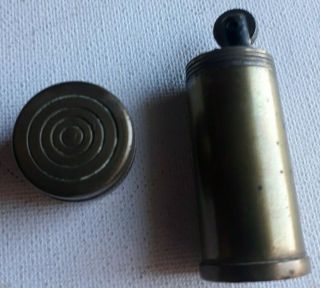 Vintage Military Trench Art Shell Case Cigarette Lighter Brass Antique