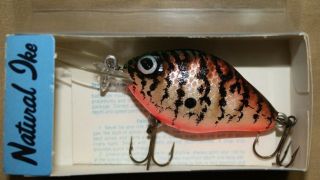 Vintage Natural Ike Crankbait By Lazy Ike Nid - 20 Cd 3 " Overall 2 " Body Mib