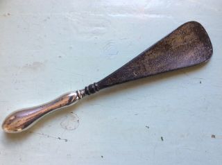 Antique / Vintage Solid Silver Handled Shoe Horn
