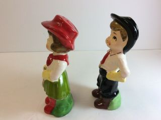 VINTAGE COWGIRL AND COWBOY SALT AND PEPPER SHAKERS - JAPAN 4