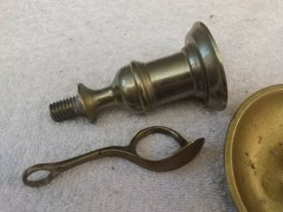 Vintage Brass Chamber Stick Candle Holders With Finger Ring & Thumb 7