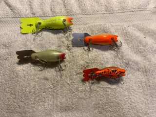 4 Fred Arbogast Mud Bug Old Fishing Lures 23 4