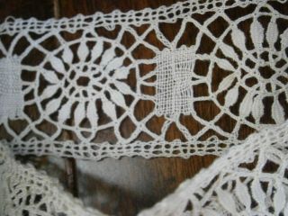 Antique Crochet Lace Trim Edging Vintage - Approx 8 Metres 1.  5 Inch Wide