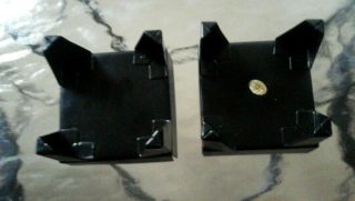 SMALL BLACK SQUARE METAL CANDLE HOLDERS 2