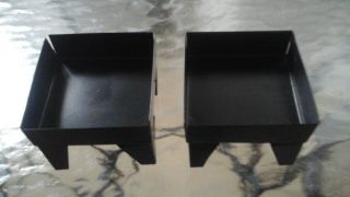 SMALL BLACK SQUARE METAL CANDLE HOLDERS 3