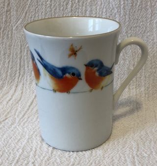4 " Otagiri Japan Porcelain Coffee Mug Bluebirds