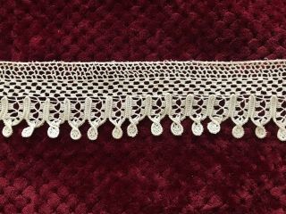 French Vintage Crochet Lace Edging - 1.  50 Yard By 3 "