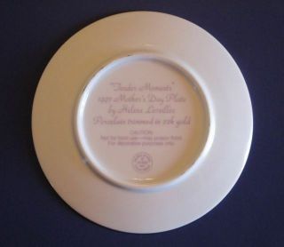 3 Avon Mothers Mother ' s Day plates 22K gold trim 1997 / 1998 / 2007 Mom & kids 4