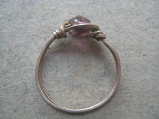 Antique Purple Stone Gold Coloured Ring 57ring19