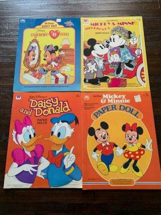 Vintage Walt Disney Paper Doll Books - Uncut - Set Of Four