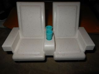 Vintage 1995 Barbie Movie Theater Theatre Seat With 2 Cups From Magical Screen