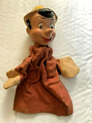 Attic Find Old/antique/vintage Pinocchio Hand Puppet,  Walt Disney Ent. ,  1939?