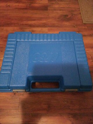 Vintage 1985 Blue Lego Plastic Storage Box Carrying Case Latches W/ Legos