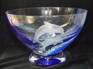 Lenox Dolphin Crystal Wave Bowl