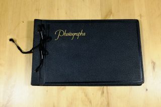 Vintage String Photograph Album (empty / Blank Pages) Scrapbook & Photo Corners