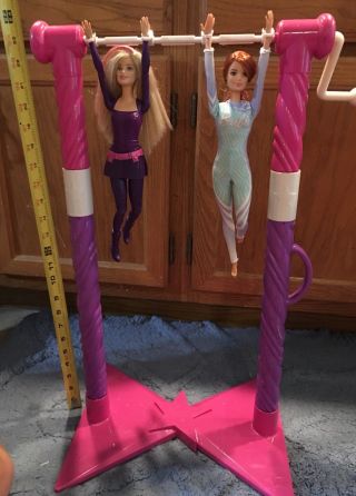 Barbie Gymnastic Vintage 2007 Twirl Bar For 12” Size Dolls.  Dolls Not.