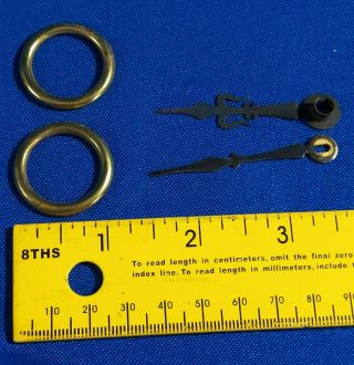 Antique Clock Replacement Parts Hands Brass Rings For Face Bezel