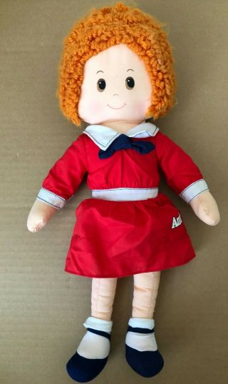 1977 Little Orphan Annie Vintage Plush Rag Doll Knickerbocker