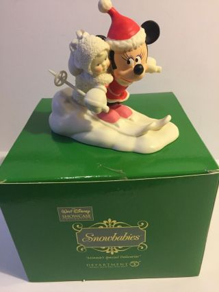 Disney Snowbabies Department 56 Walt Disney Showcase Minnie’s Special Delivery 3