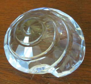 Swarovski Silver Crystal Top Shell Hand Chiller Paperweight Figurine
