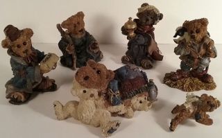 Boyds Bear Nativity Series 6 Figurines Thatcher Raleigh Neville Bruce Wilson Ari