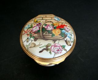 Halcyon Days Enamel Hinged Trinket Box We must Cultivate Our Garden England 4
