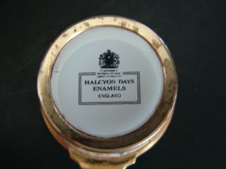 Halcyon Days Enamel Hinged Trinket Box We must Cultivate Our Garden England 8